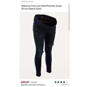 Dark Wash “Rockstar” Maternity Jeans
